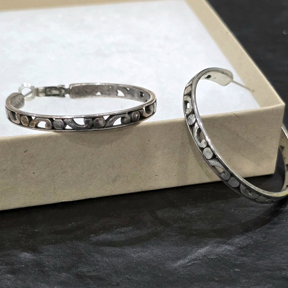 Elegant Silver Hoop Earrings